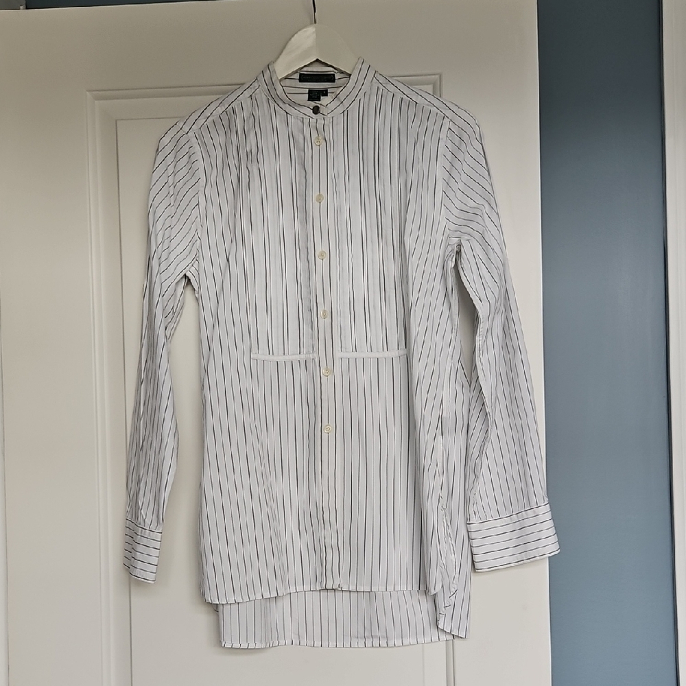 Ralph Lauren White and Black Striped Shirt